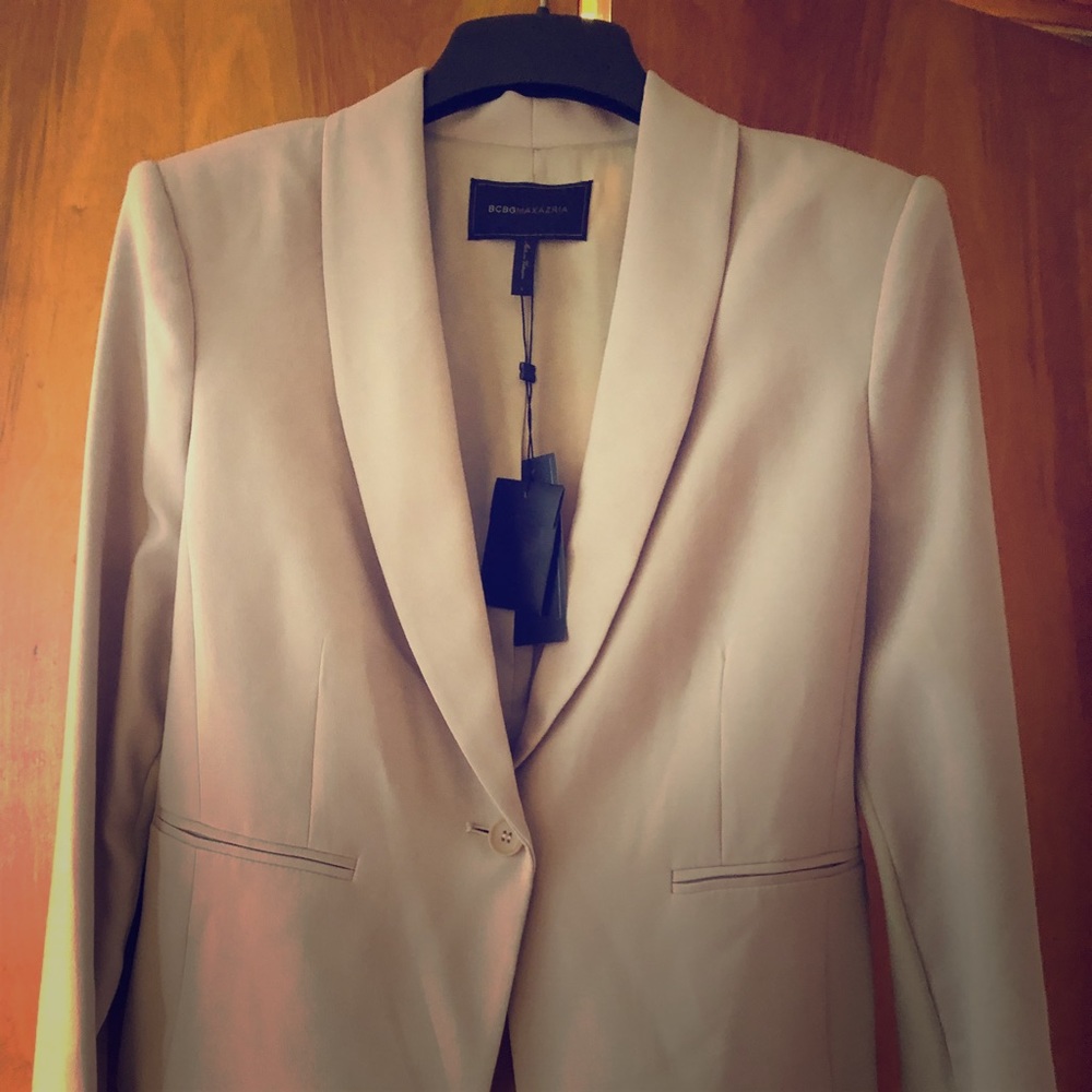 BCBGMAXAZRIA blazer Bowie light Stone NWT Large